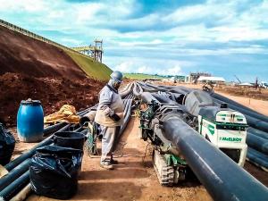 Obra de Interligação de Lagoas Esgoto