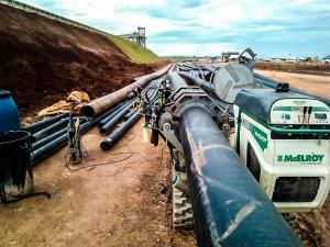 Obra de Interligação de Lagoas Esgoto