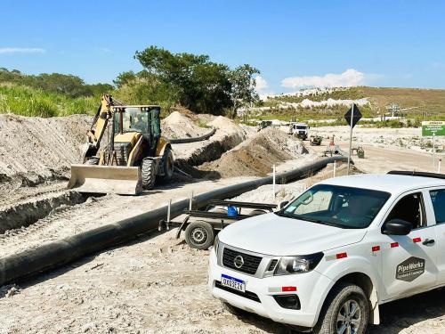 OBRA RESTITUIÇÃO DE LINHA DE PEAD PARA TRANSPORTE DE ÁGUAS ÁCIDAS - CAJATI - SP - NOV/2024